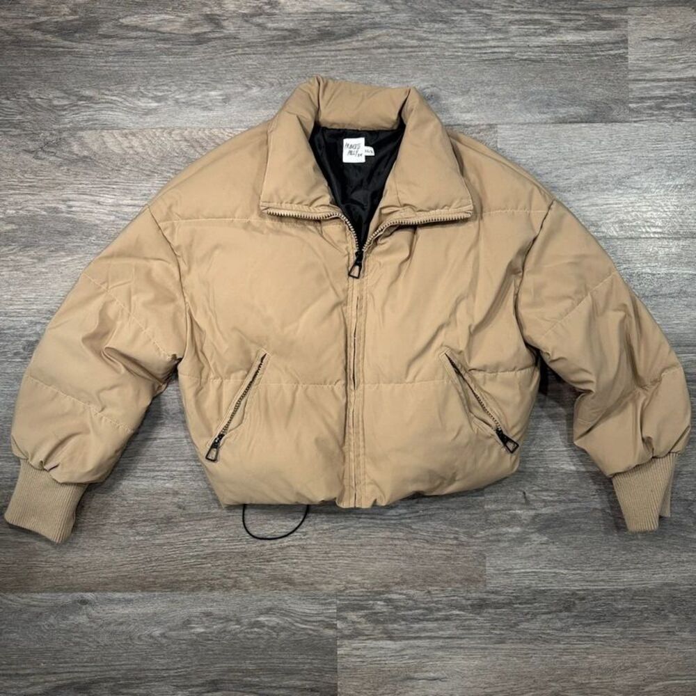 Princess Polly Tan puffer sz XS/S oversized fall winter jacket